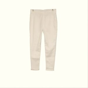 Love, Fire Pale Yellow & White Checkered Pull On Stretch Women's Pants Size 6